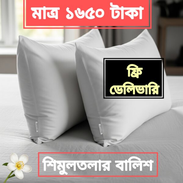 প্রিমিয়াম শিমুল তুলার বালিশ ২ টি